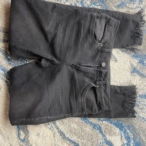 Mavi high rise skinny black jeans